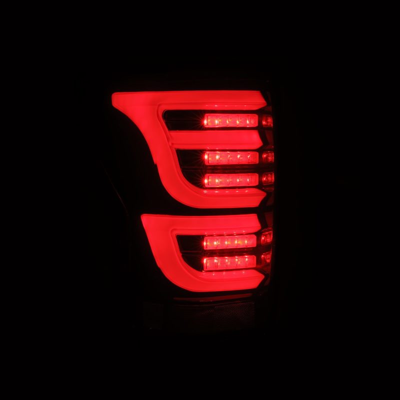 AlphaRex 07-13 Toyota Tundra LUXX-Series LED Tail Lights Black-Red - Burkken Auto Parts