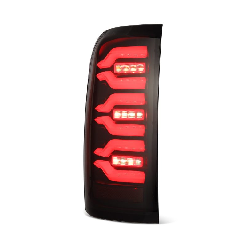 AlphaRex 14-18 Chevrolet Silverado Luxx-Series LED Tail Lights Black w/Activ Light/Seq Signal - Burkken Auto Parts