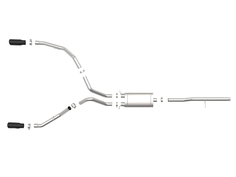 aFe Apollo GT Series 3in 409SS GM Silverado/Sierra 1500 09-19 V6-4.3/V8-4.8/5.3L - Black - Burkken Auto Parts