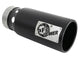aFe SATURN 4S 4in SS Intercooled Exhaust Tip - Black 4in In x 5in Out x 12in L Bolt-On - Burkken Auto Parts