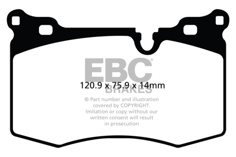 EBC 09-14 Mini Hardtop 1.6 Turbo J.C Works Greenstuff Front Brake Pads - Burkken Auto Parts