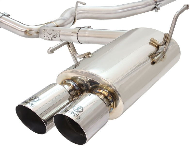 aFe Takeda 3in SS Exhaust Cat-Back 15-16 Subaru WRX/STI 2.0L/2.5L Polished Tips - Burkken Auto Parts