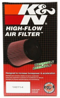 K&N Filter Universal Rubber Filter Round Straight 3.5in Flange ID x 5in OD x 8.5in H - Burkken Auto Parts