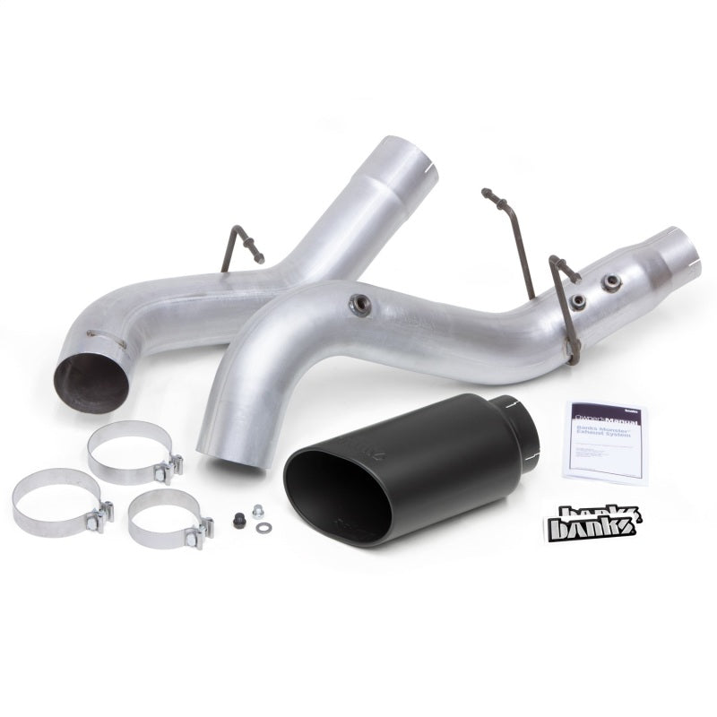 Banks Power 17-19 Chevy Duramax L5P 2500/3500 Monster Exhaust System w/ Black Tip - Burkken Auto Parts