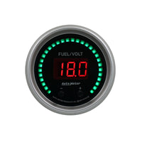 Autometer 52.4mm Black Switchable 0-100 Fuel Level / 8-18V Voltmeter Sport-Comp Elite Digital Gauge - Burkken Auto Parts