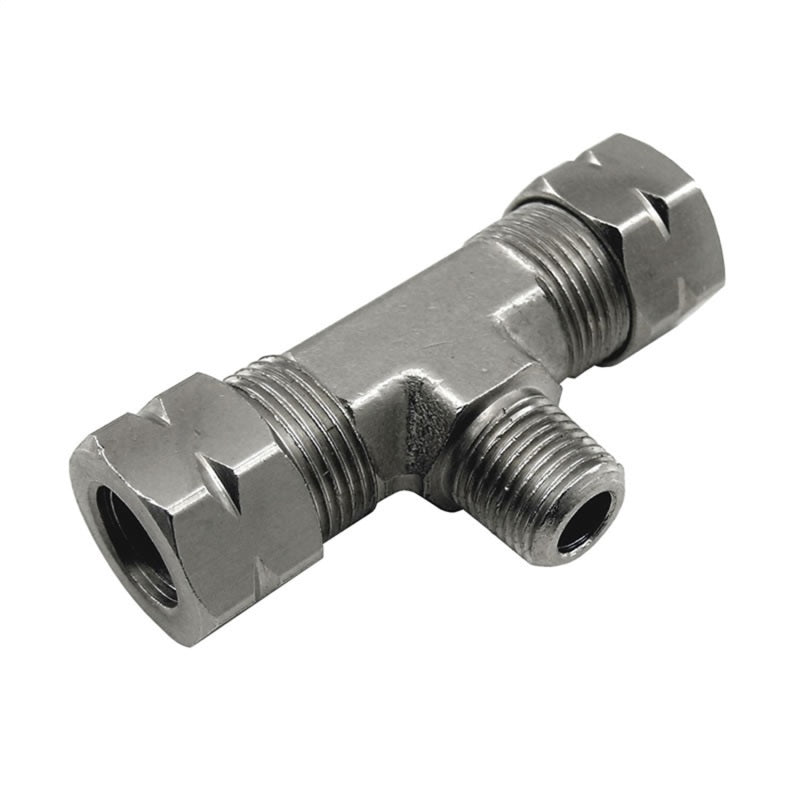 Nitrous Express 3/8 Compression x 1/8 Male NPT Branch T - Burkken Auto Parts