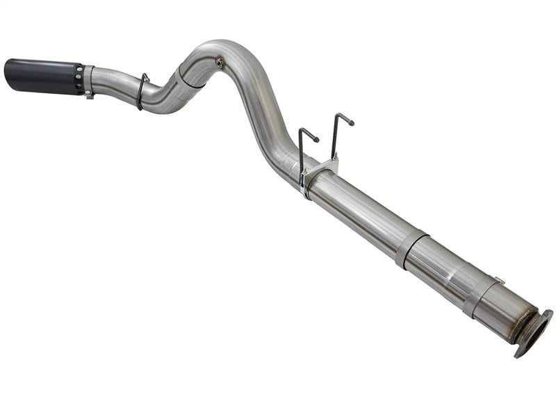 aFe Large Bore-HD 5in DPF Back 409 SS Exhaust System w/Black Tip 2017 Ford Diesel Trucks V8 6.7L(td) - Burkken Auto Parts