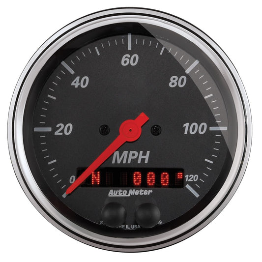 Autometer Designer Black 3-3/8in Electric 120MPH GPS Speedometer - Burkken Auto Parts