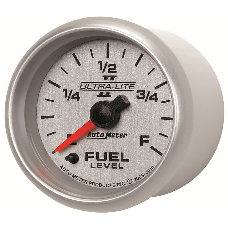 Autometer Ultra-Lite II 2-1/16in 0-280 Ohm Programmable Fuel Level Gauge - Burkken Auto Parts