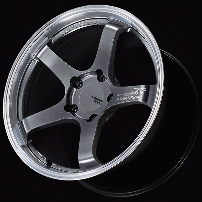 Advan GT for Porsche 18x11.0 / +40 Off / 5x130 / 71.6mm Bore / Machining and Hyper Platinum Black - Burkken Auto Parts