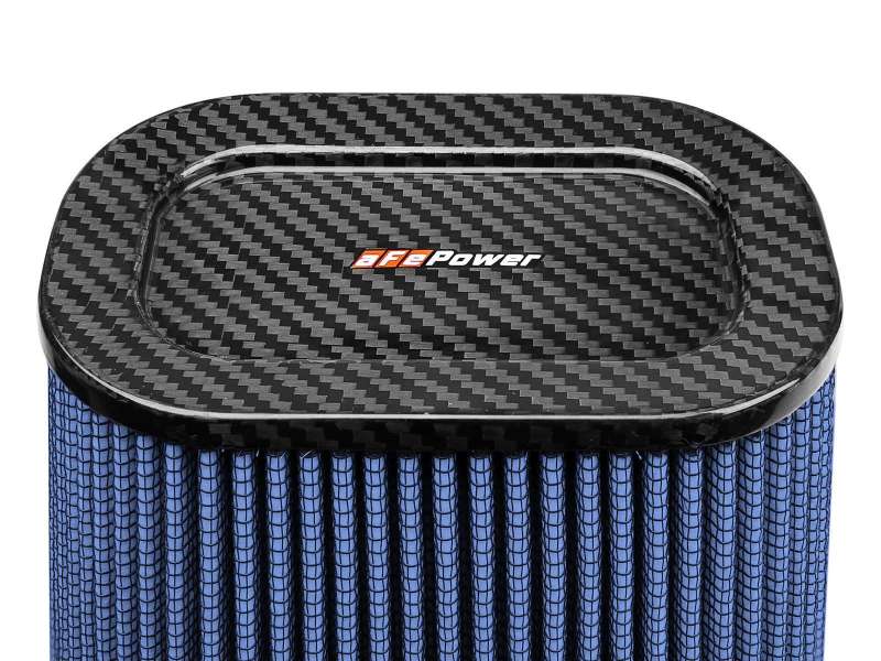 aFe Magnum FLOW Pro 5R Air Filter (5.5x 7.5)in F (9x 7)in B (5.8 x 3.8)in T (Carbon Fiber) x 10in H - Burkken Auto Parts