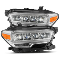 AlphaRex 16-20 Toyota Tacoma NOVA LED Projector Headlights Plank Style Chrome w/Activation Light - Burkken Auto Parts