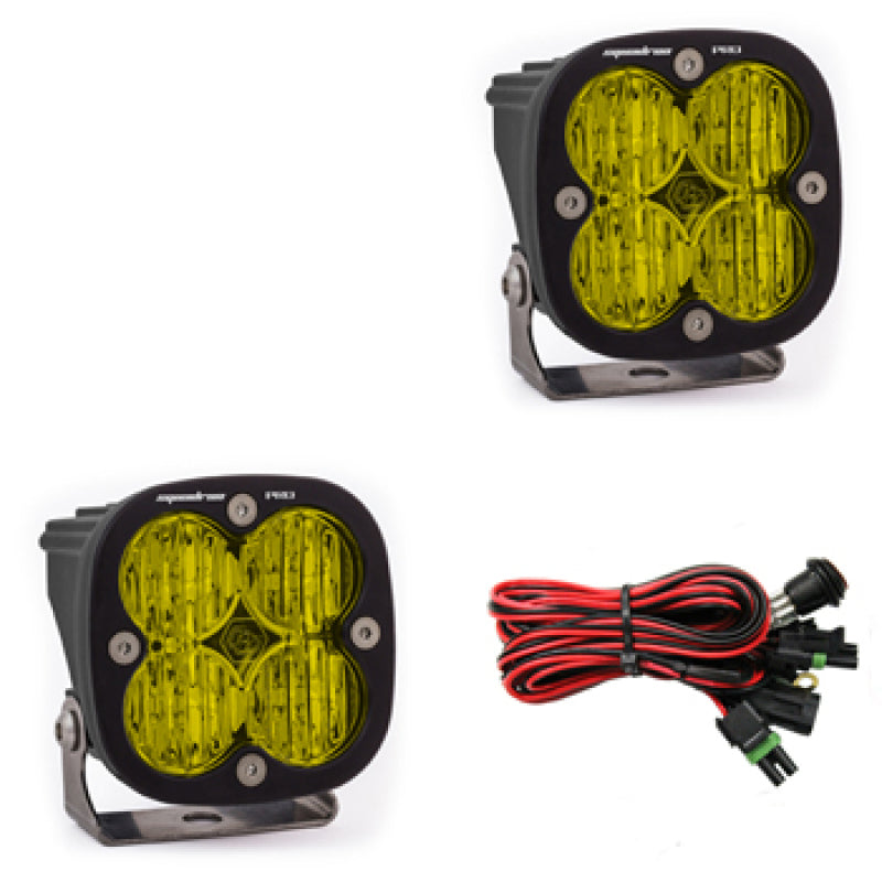 Baja Designs Squadron Pro Series Wide Cornering Pattern LED Light Pods - Amber - Burkken Auto Parts
