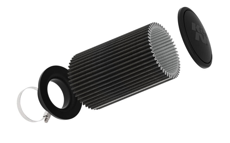 K&N Universal Clamp-On Air Filter 3-1/2in Flange ID 6in Base 5-1/4in Top 9in Height - Burkken Auto Parts