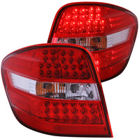 ANZO 2006-2007 Mercedes Benz M Class W164 LED Taillights Red/Clear - Burkken Auto Parts