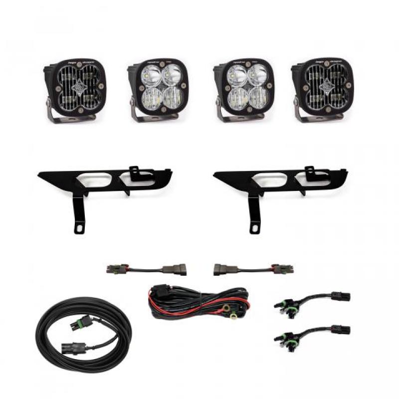 Baja Designs 2021+ Ford F150 Fog Pocket Kit SAE Clear Squadron Pro DC - Burkken Auto Parts