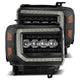 AlphaRex 14-18 GMC Sierra NOVA LED Proj Headlights Plank Style Black w/Activ Light/Seq Signal/DRL - Burkken Auto Parts