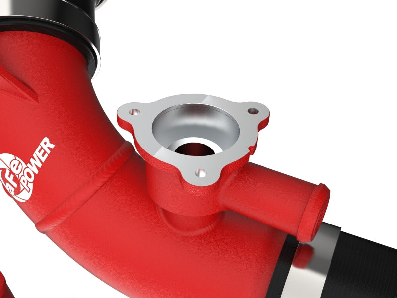 aFe 2022 Toyota Land Cruiser (J300) V6-3.5L (tt) BladeRunner 2.5in Aluminum Hot Charge Pipe - Red - Burkken Auto Parts