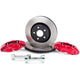 Alcon 2007+ Jeep JK w/ 5x5.5in Hub 357x32mm Rotor 4-Piston Red Calipers Front Brake Upgrade Kit - Burkken Auto Parts