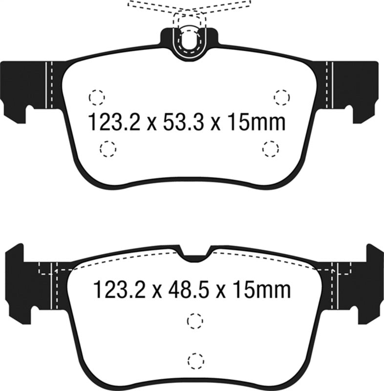 EBC 15+ Ford Edge 2.0 Turbo FWD Greenstuff Rear Brake Pads - Burkken Auto Parts
