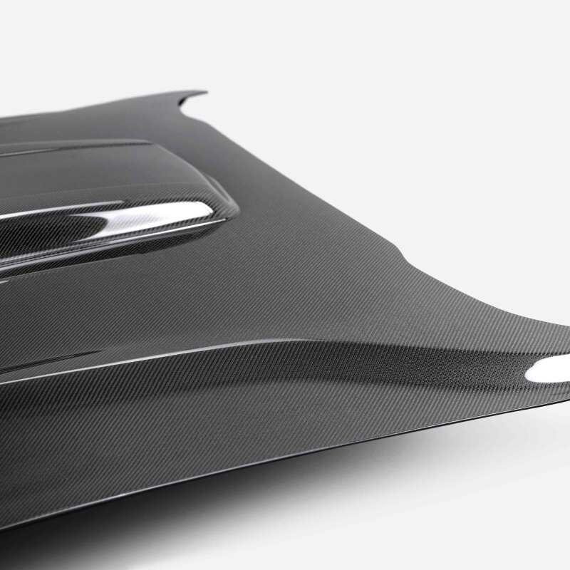 Anderson Composites 21-23 Ford Mustang Mach 1 Type-SK Double-Sided Carbon Fiber Hood - Burkken Auto Parts