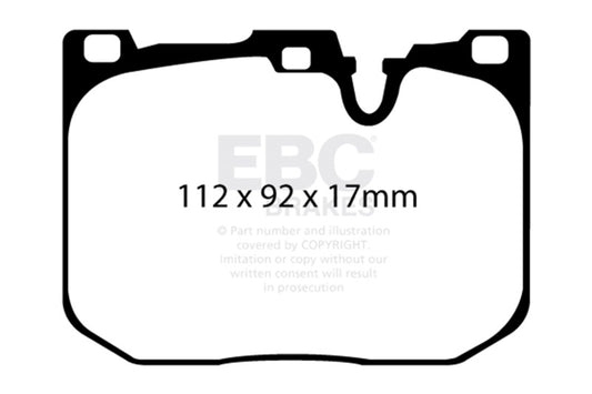 EBC 14+ BMW 228 Coupe 2.0 Turbo Brembo calipers Greenstuff Front Brake Pads - Burkken Auto Parts