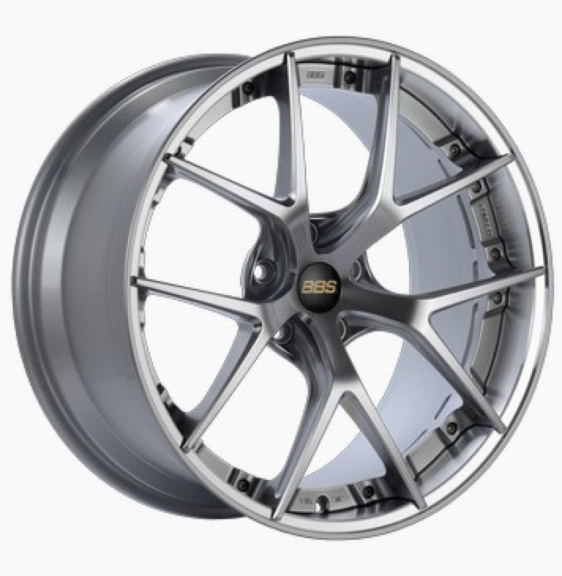 BBS RI-S 20x8.5 5x112 ET22 Diamond Silver Center / Diamond Cut Lip Wheel -82mm PFS/Clip Required - Burkken Auto Parts