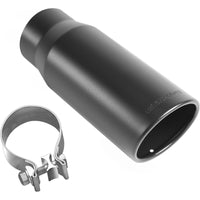 MagnaFlow Tip Stainless Black Coated Single Wall Round Single Outlet 5in Dia 3.5in Inlet 14.5in L - Burkken Auto Parts