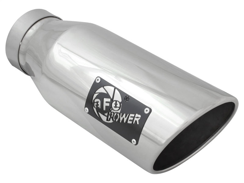 aFe Diesel Exhaust Tip Bolt On Polished 4in Inlet x 6in Outlet x 15in Long - Burkken Auto Parts