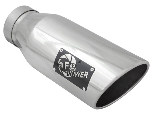aFe Diesel Exhaust Tip Bolt On Polished 4in Inlet x 6in Outlet x 15in Long - Burkken Auto Parts