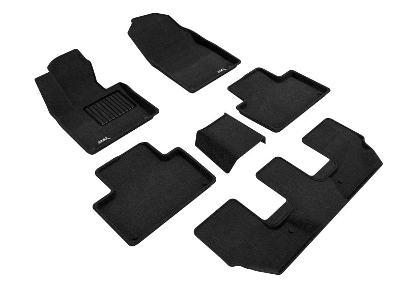 3D MAXpider 15-25 Volvo X90 (T5/B5) / XC90 (T6/B6) 7-Seat Elegant 1st 2nd & 3rd Row Floormats - Blk - Burkken Auto Parts