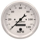 Autometer 5 inch 120mph Electric Programable w/ LCD ODO Old Tyme Speedometer - White - Burkken Auto Parts