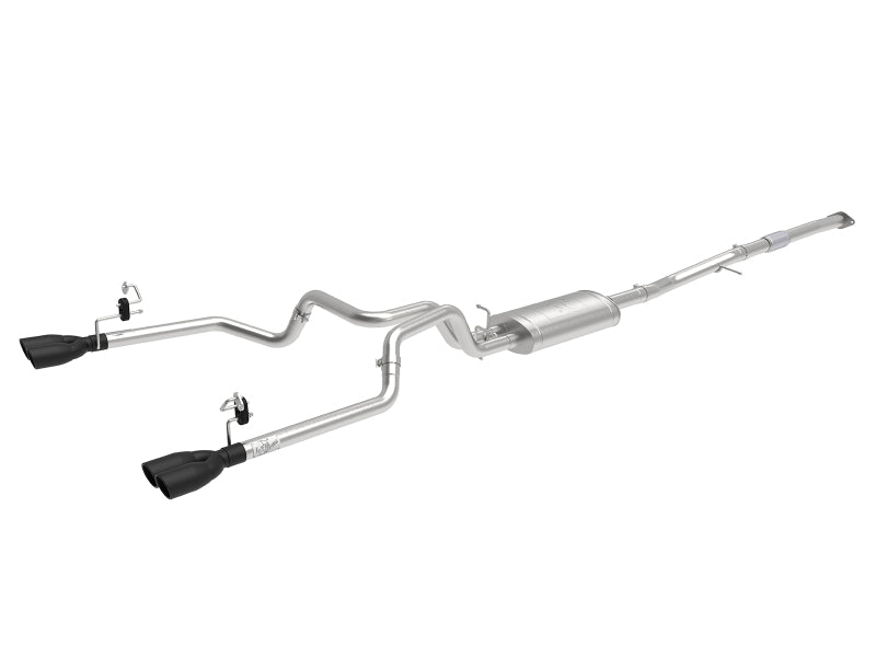 aFe Vulcan Series 3-2.5in 304SS Exhaust Cat-Back w/Blk Tips 2019 GM Silverado/Sierra 1500 L4-2.7L(t) - Burkken Auto Parts