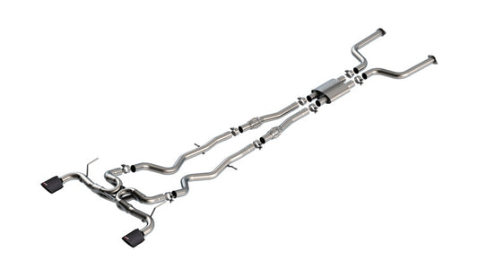 Borla 16-24 Infinity Q50 (Auto V6) ATAK Cat Back - 4.5in Carbon Fiber Black Anodized Tip - Burkken Auto Parts