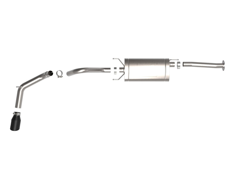 aFe 16-22 Toyota Tacoma Apollo GT Series 2.5in. - 3in. 409 SS Cat-Back Exhaust System w/ Black Tip - Burkken Auto Parts