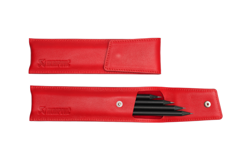 Akrapovic Leather Pencil Case - Red - Burkken Auto Parts