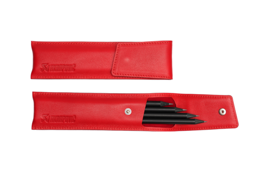 Akrapovic Leather Pencil Case - Red - Burkken Auto Parts