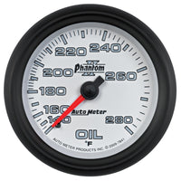 AutoMeter Gauge Oil Temp 2-5/8in. 140-280 Deg. F Mechanical Phantom II - Burkken Auto Parts