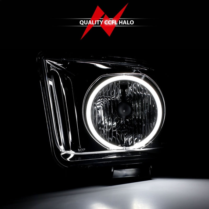 ANZO 2005-2009 Ford Mustang Crystal Headlights w/ Halo Black (CCFL) - Burkken Auto Parts