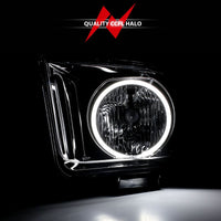 ANZO 2005-2009 Ford Mustang Crystal Headlights w/ Halo Black (CCFL) - Burkken Auto Parts