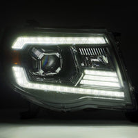 AlphaRex 05-11 Toyota Tacoma LUXX LED Projector Headlights Plank Style Chrome w/Activation Light/DRL - Burkken Auto Parts