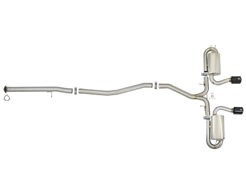 aFe Takeda 3in 304 SS Cat-Back Exhaust w/ Dual Center Black Tips 17+ Honda Civic Si (2dr) I4 1.5L - Burkken Auto Parts