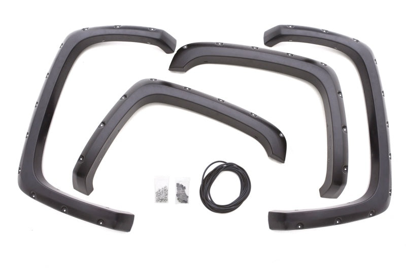Lund 99-07 Chevy Silverado 1500 RX-Rivet Style Textured Elite Series Fender Flares - Black (4 Pc.) - Burkken Auto Parts