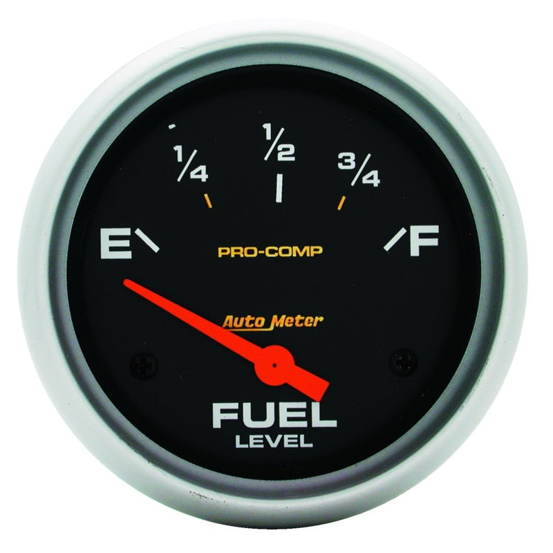 AutoMeter Gauge Fuel Level 2-5/8in. 0 Ohm(e) to 90 Ohm(f) Elec Pro-Comp - Burkken Auto Parts