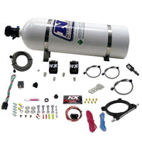 Nitrous Express 11-15 Ford Mustang GT 5.0L High Output Nitrous Plate Kit (50-250HP) w/15lb Bottle - Burkken Auto Parts