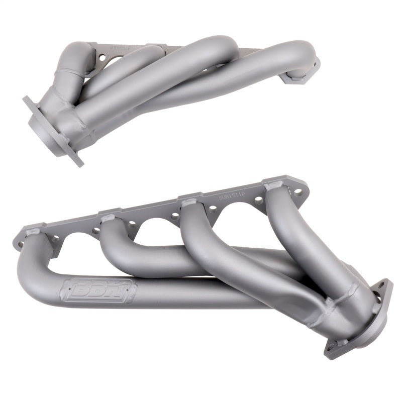 BBK 79-93 Mustang 351 Swap Shorty Unequal Length Exhaust Headers - 1-5/8 Titanium Ceramic - Burkken Auto Parts