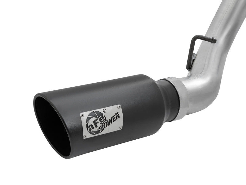 aFe LARGE Bore HD 4in Dual DPF-Back SS Exhaust w/Black Tip 16-17 GM Diesel Truck V8-6.6L (td) LML - Burkken Auto Parts