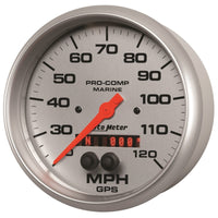 Autometer Marine Silver Ultra-Lite 5in 120mph GPS Speedometer - Burkken Auto Parts