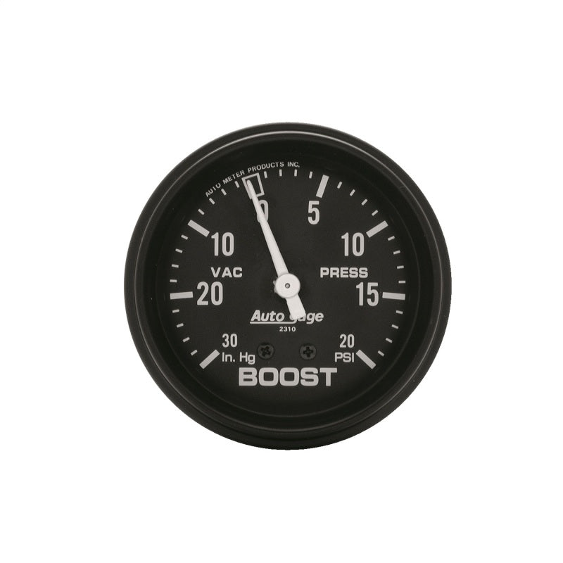 Autometer Black 2-5/8in 30 In Hg-Vac / 20 PSI Mechanical Vacuum/Boost Gauge - Burkken Auto Parts