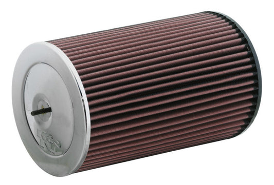K&N Universal Chrome Filter 4.125in Flange ID x 7.375in Base OD x 7in Top OD x 11.5in Height - Burkken Auto Parts